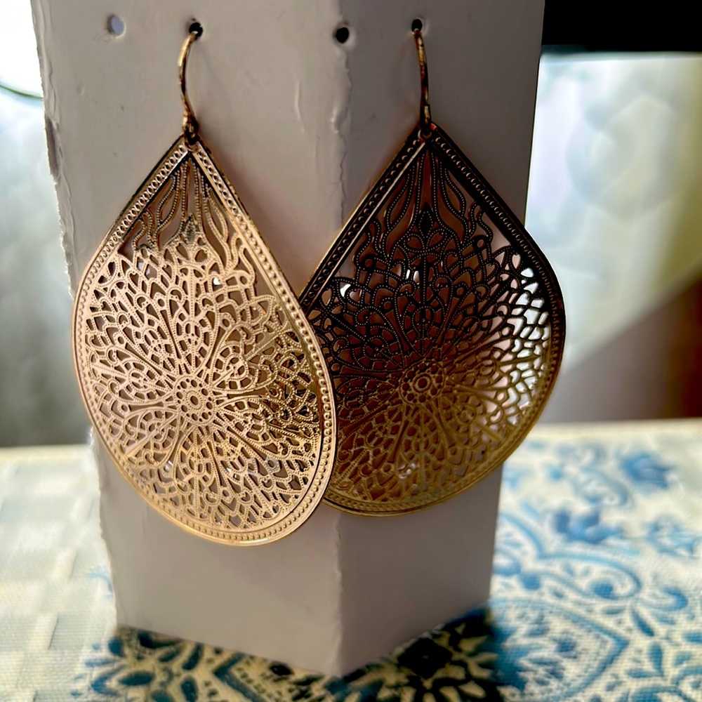 Beautiful gold plated earrings from Charming Charlie